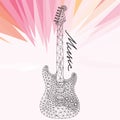 Electric guitars vector icons set. Use as icons, elements for lo Royalty Free Stock Photo