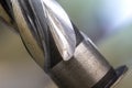 Electric hammer drill bevel gear thread close up