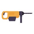 Electric hammer icon cartoon vector. Steel tool