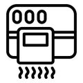Electric hand blower icon outline vector. Automated airflow heating appliance