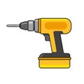 Electric Hand Drill Icon. Vector