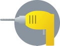 Electric hand drill tool illustration