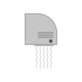 electric hand dryer. Toilet line icon. Vector illustration.