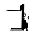 Electric hand forklift icon
