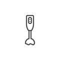 Electric hand mixer line icon