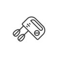 Electric hand mixer line icon