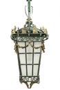 Electric hanging antique lantern outdoors street lamp Royalty Free Stock Photo