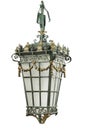 Electric hanging antique lantern outdoors street lamp Royalty Free Stock Photo