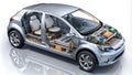 The Electric Heart: A 3D Cutaway Unveiling the Inner Workings of an Electric Car Generative AI