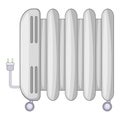 Electric heater icon, cartoon style