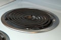 Electric heating element on stove Royalty Free Stock Photo