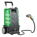 Electric High Pressure Washer. Power Washing Machine, 3D rendering Royalty Free Stock Photo