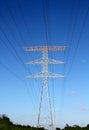 Electric high tower strcture blue sky Royalty Free Stock Photo