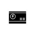 Electric home generator silhouette icon