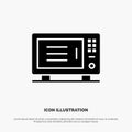 Electric, Home, Machine, Oven Solid Black Glyph Icon Royalty Free Stock Photo