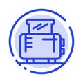 Electric, Home, Machine, Toaster Blue Dotted Line Line Icon Royalty Free Stock Photo