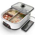 Electric Hot Pot with Divider PNG Royalty Free Stock Photo