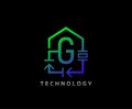 Electric House G Letter Icon Design With Electrical Engineering Component Symbol. Electrical House Service Royalty Free Stock Photo