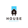 Electric House Icon Logo Design Element Royalty Free Stock Photo