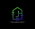 Electric House J Letter Icon Design With Electrical Engineering Component Symbol. Electrical House Service Royalty Free Stock Photo