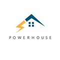 Electric house or power house icon vector concept design web