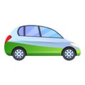 Electric hybrid car icon, cartoon style