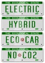 Electric hybrid car plates