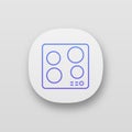 Electric induction hob app icon