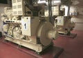 Electric Industrial generator inside power plant Royalty Free Stock Photo