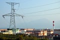 Electric iron tower and plant area