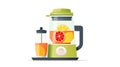 Electric juicer with fresh juice