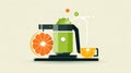 Electric juicer with fresh juice