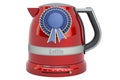 Electric kettle with best choice badge, 3D rendering