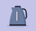 Electric kettle color flat isolated vector illustration Royalty Free Stock Photo