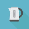 Electric Kettle Illustration with Long Shadow