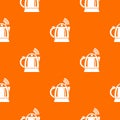 Electric kettle pattern vector orange