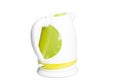 Electric kettle on white background