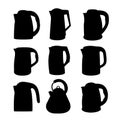 Electric kettles in the set. Royalty Free Stock Photo