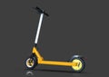 Electric kick scooter, ecologic urban vehicle, dark background