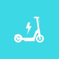 Electric kick scooter icon