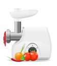 Electric kitchen grinder vector illustration