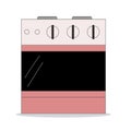 Electric kitchen stove. Isolated vector image. Royalty Free Stock Photo
