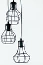 A electric lamp is modern and vintage object interior . decorate on white background .