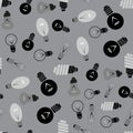 Electric Lamp Seamless Pattern Royalty Free Stock Photo