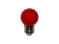 Electric led red light bulb isolated on white background Royalty Free Stock Photo