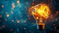 Electric Light Bulb with Explosive Creative Energy and Brainstorming Elements, Perfect for Innovation and Design Royalty Free Stock Photo