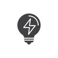 Electric light bulb icon vector, filled flat sign Royalty Free Stock Photo