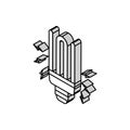 electric light bulb isometric icon vector illustration Royalty Free Stock Photo