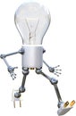 Electric Light Bulb Man isolated, Idea, Ideas Royalty Free Stock Photo