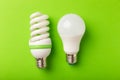 Electric light bulbs. the concept of energy efficiency. Royalty Free Stock Photo